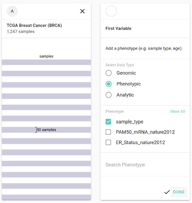 Choose Phenotypic->sample_type